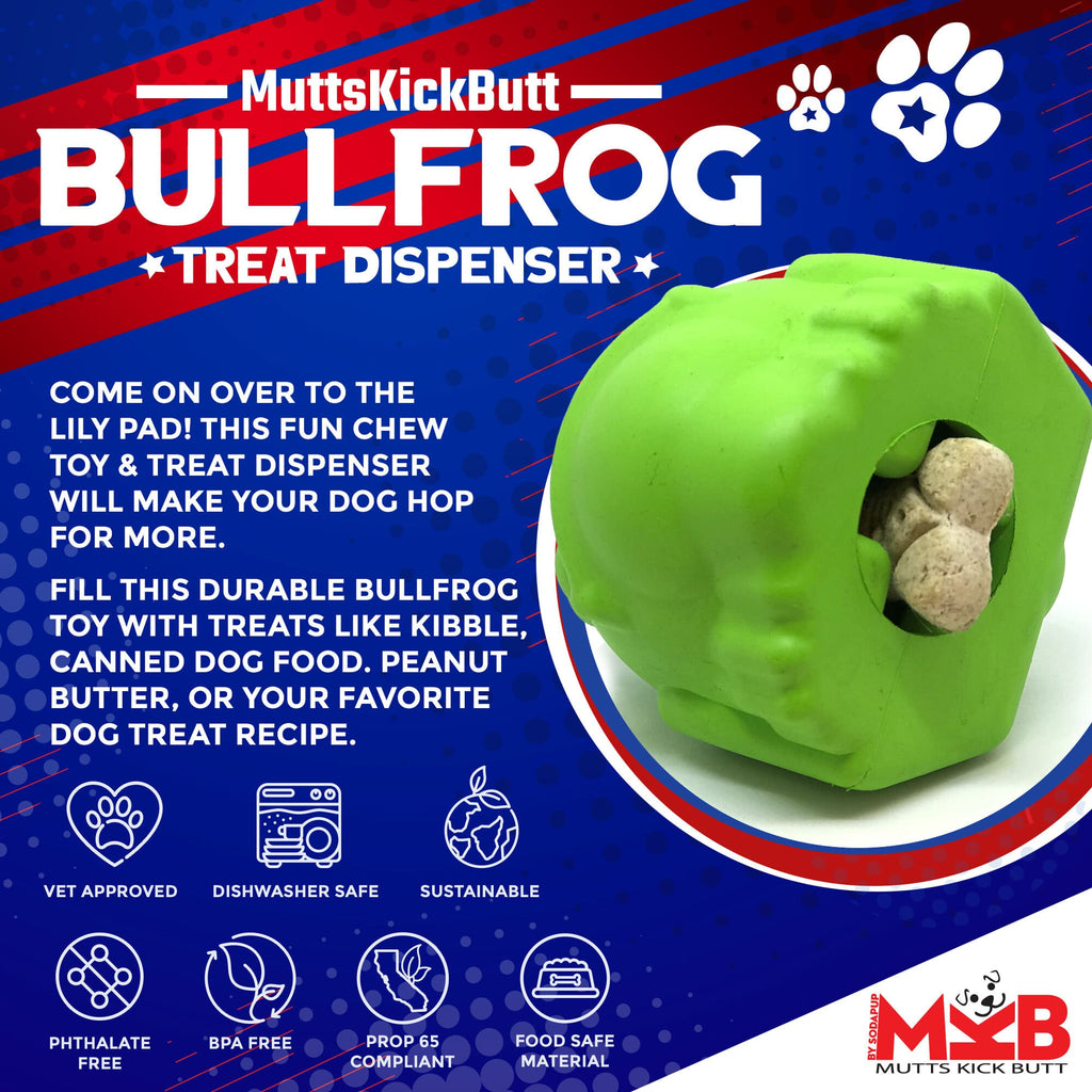Bull Frog Treat Dispenser Chew Toy