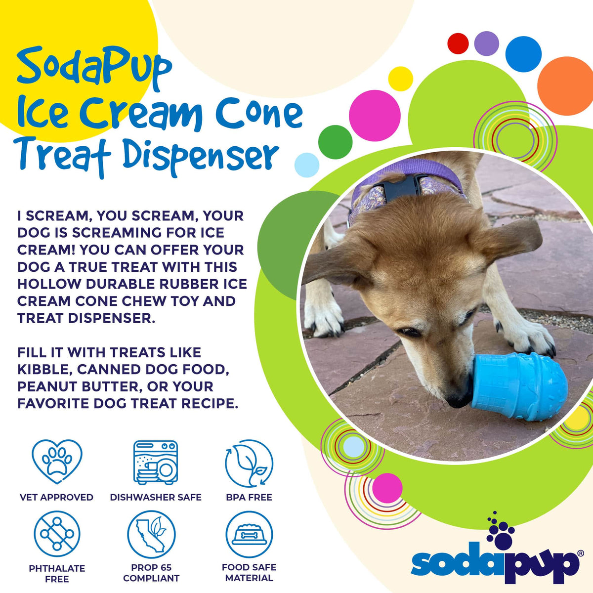 Ice Cream Cone Treat Dispenser Toy