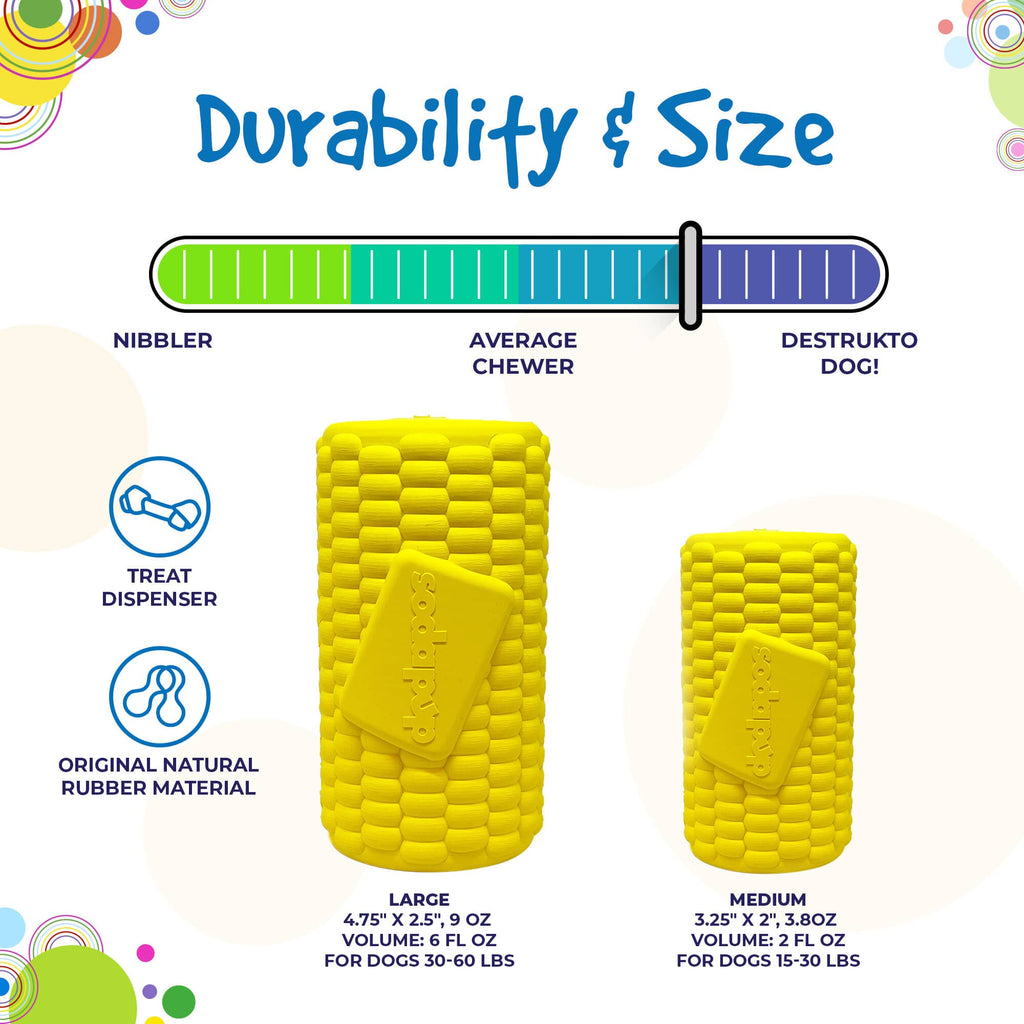 Corn on the Cob Treat Dispenser Chew Toy