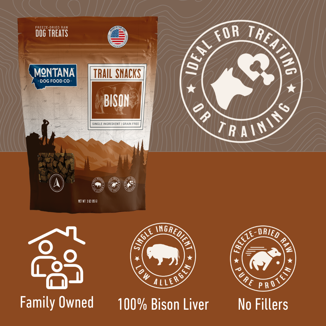 Freeze-Dried Bison Liver Dog Treats, 3 oz