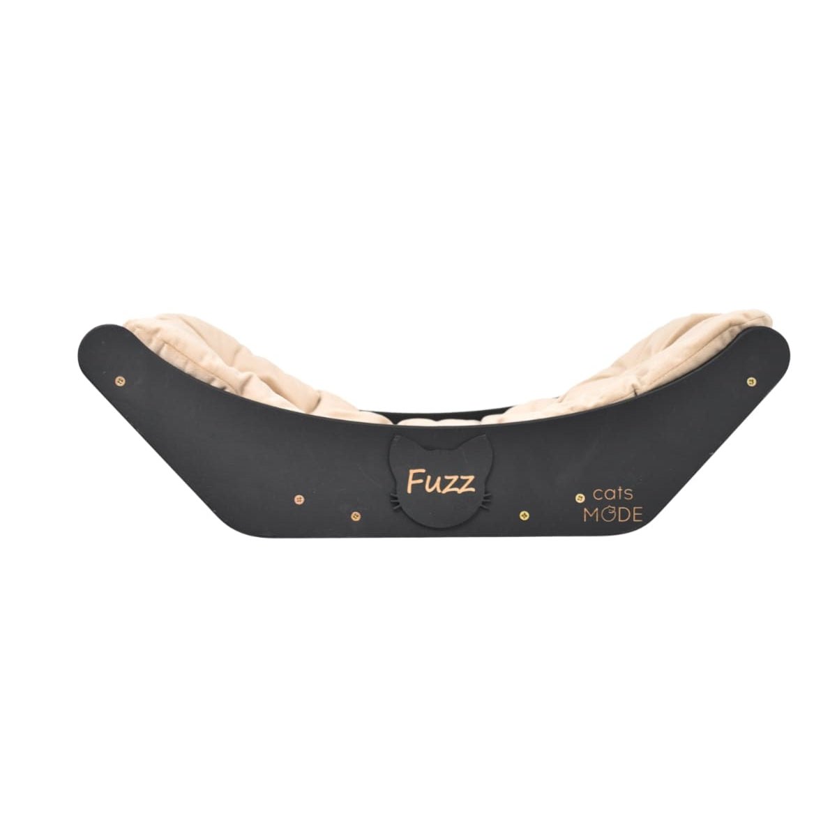 Curved Wall-Mounted Cat Bed, Black