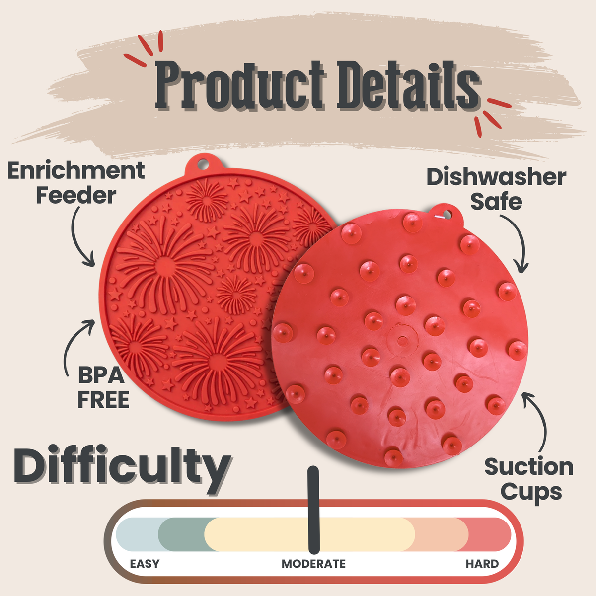 Lick Mat with Suction Cups