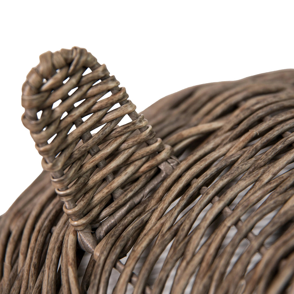 Wicker Cat Ears House with Cushion