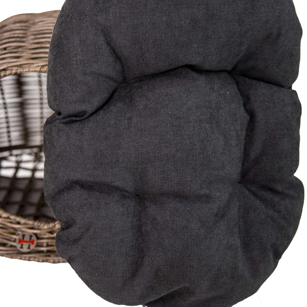 Wicker Cat Ears House with Cushion