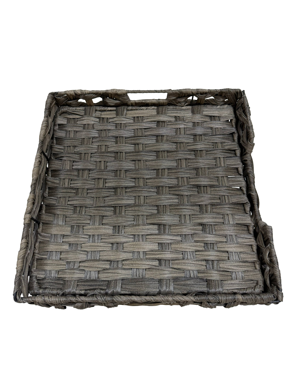 Wicker Cat House with Two Cushions, Gray