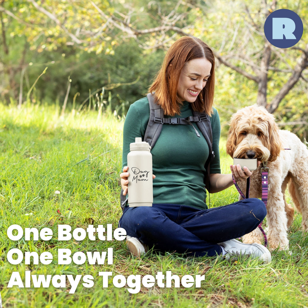 Dog + Human Water Bottle with Detachable Bowl