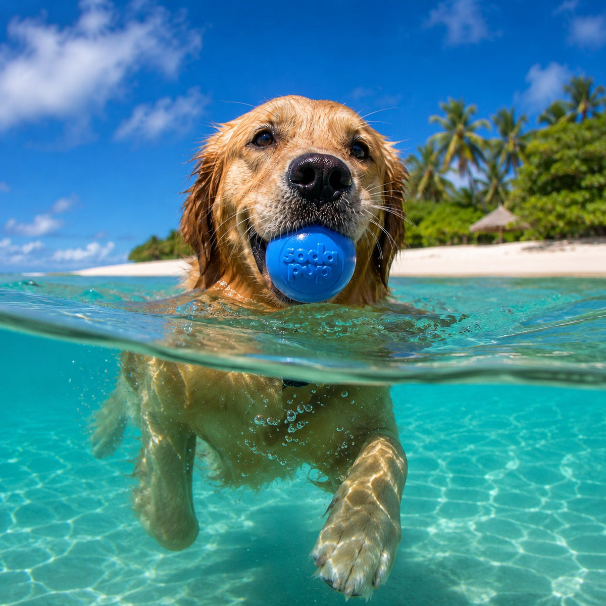 Floating Squeak Ball Dog Toy
