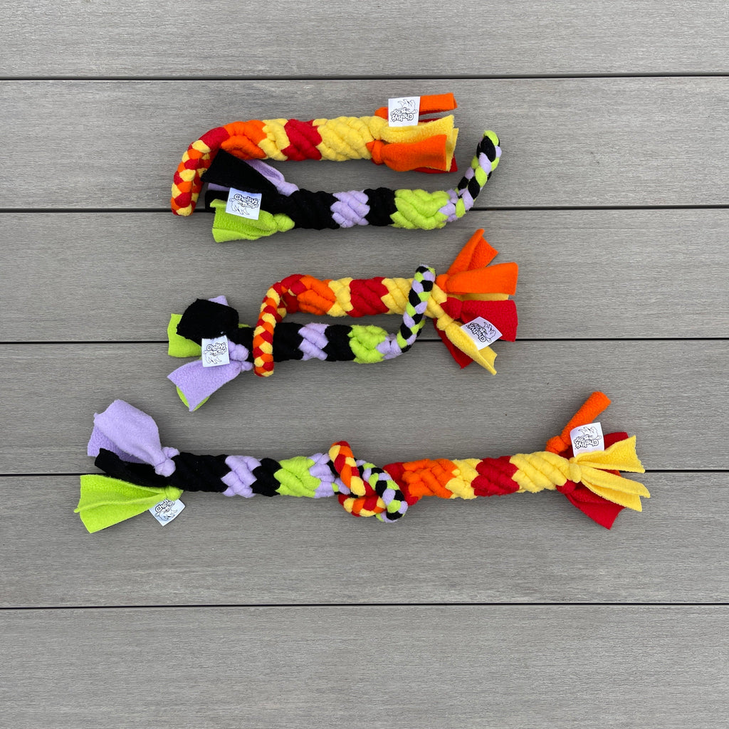 3-in-1 Enrichment Tube for Dogs: Tug Toy, Treat Puzzle and Snuffle Ball