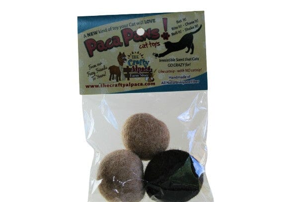 Felted Alpaca Cat Toy Balls, Set of 3