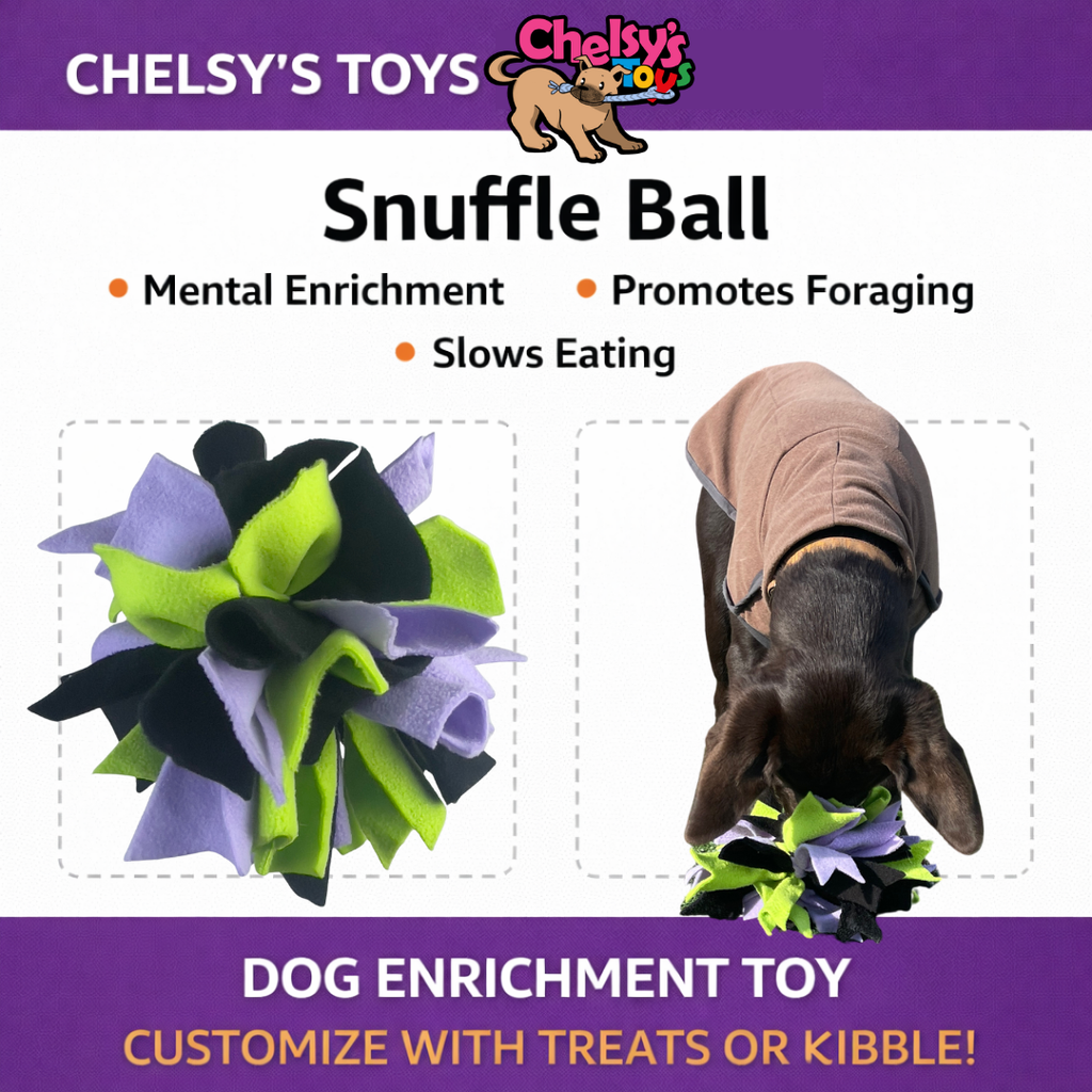 3-in-1 Enrichment Tube for Dogs: Tug Toy, Treat Puzzle and Snuffle Ball